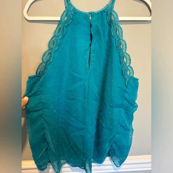 Women's Dressy Aqua Tank Top - Light sheer material Size worn 2x Size S - Picture 7 of 11